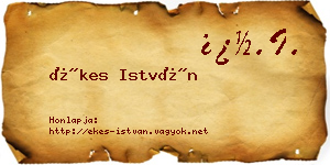 Ékes István névjegykártya
