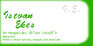istvan ekes business card